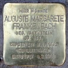 Stolperstein dedicated to Auguste Margarete Frankenbach