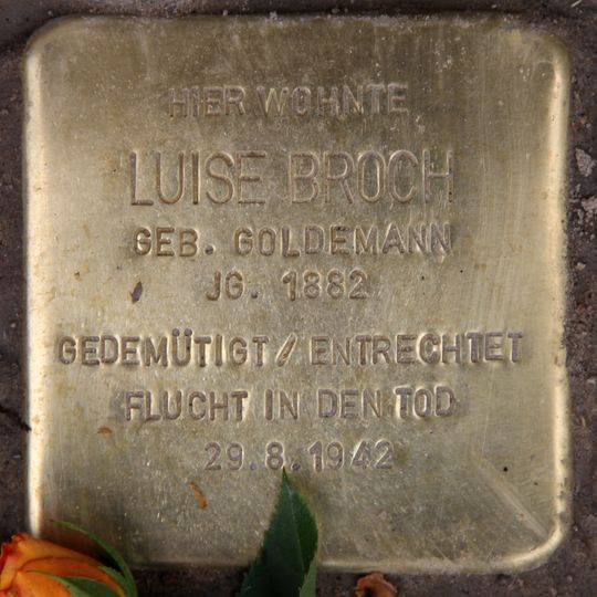 Stolperstein dedicated to Luise Broch