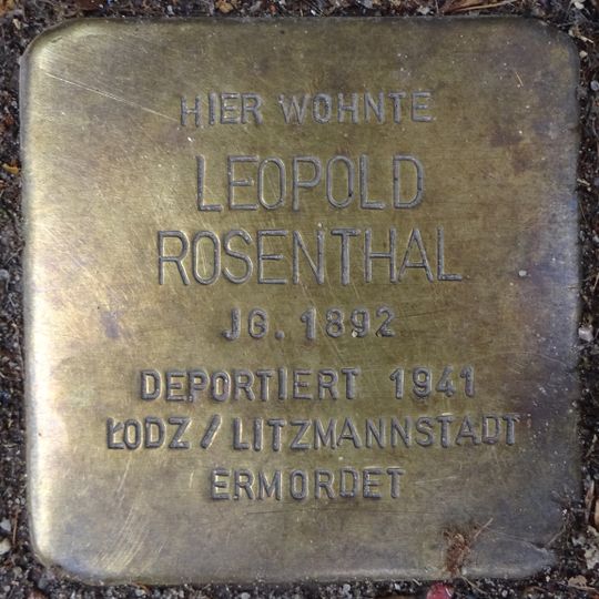 Stolperstein en memoria de Leopold Rosenthal