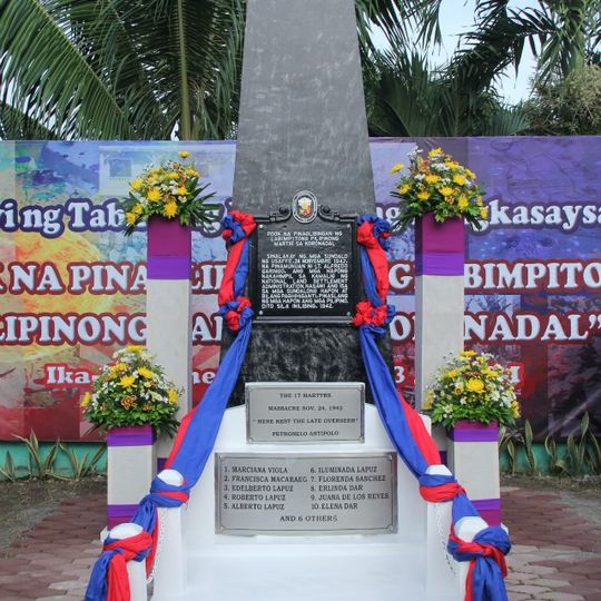 Burial Site of the Seventeen Filipino Martyrs of Koronadal historical marker