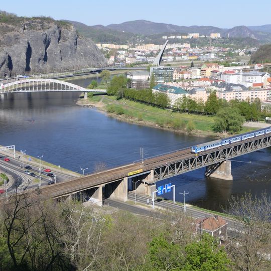 Railway bridge over the Elbe in Ústí nad Labem