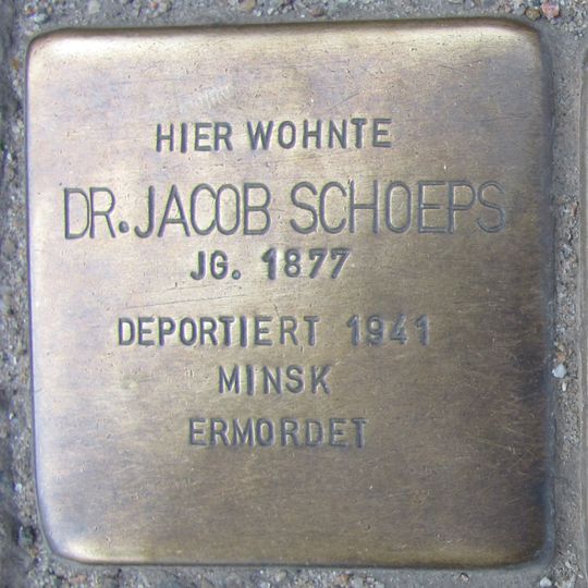 Stolperstein em memória de Jacob Schoeps