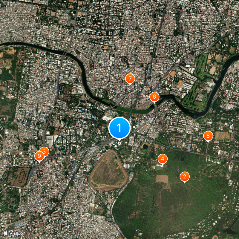 Tamil Nadu Dr. M.G.R. Medical University Map