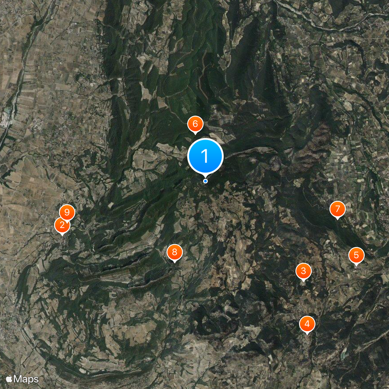 Dentelles de Montmirail Map