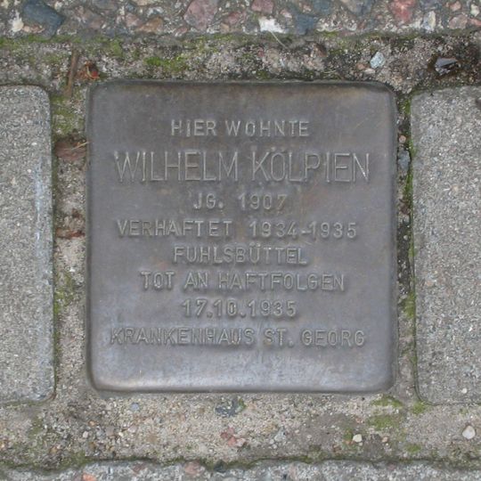 Stolperstein dedicated to Wilhelm Kölpien