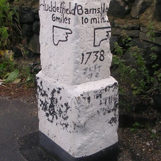 Old Milepost At Junction With Hollin Hall Lane