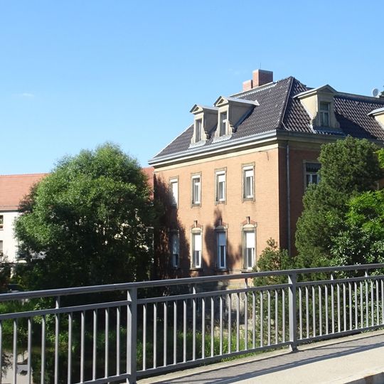 Alte Lohgerberei; Villa mit Einfriedung und Gerberei mit Dampfmaschine Wasserstraße 1, 1a