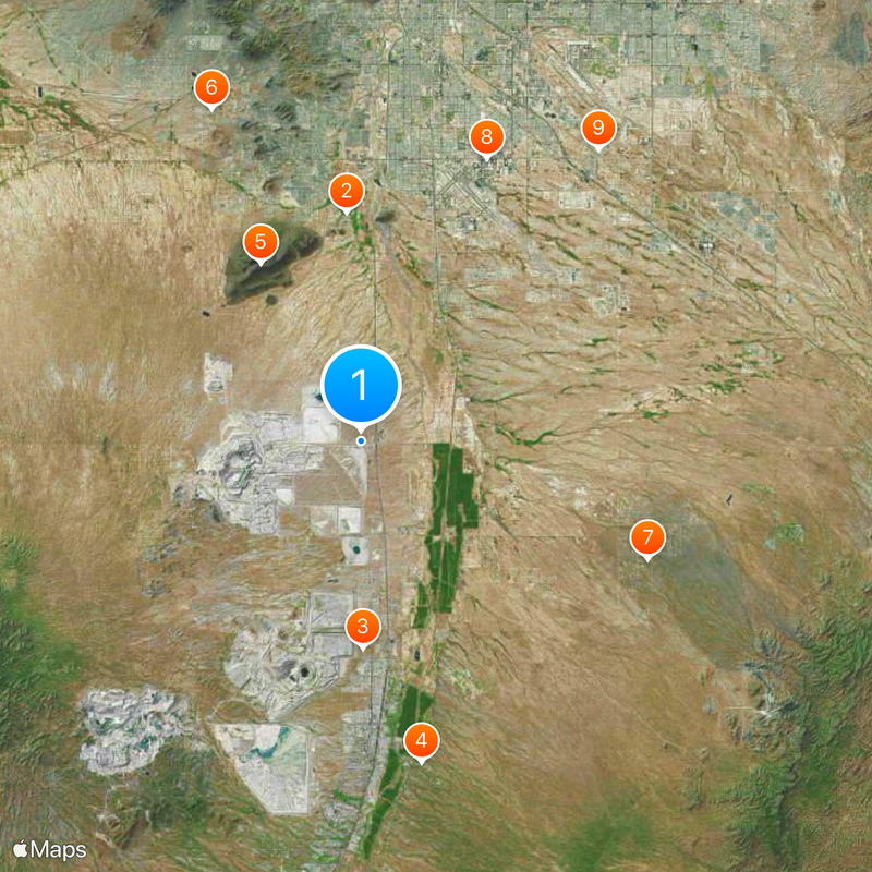 Area code 520 Map