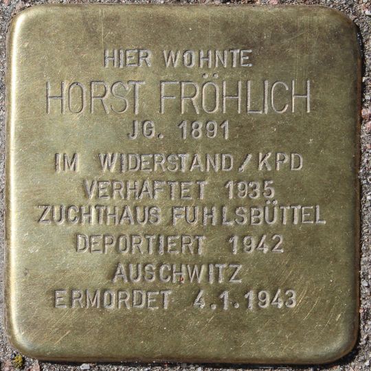 Stolperstein en memoria de Horst Fröhlich