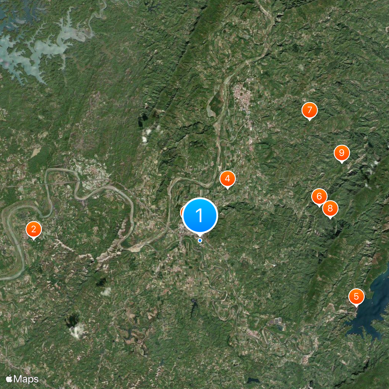 Distretto di Yujing Mappa