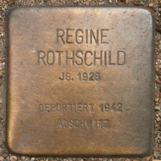 Stolperstein dedicated to Regine Rothschild