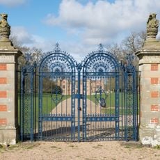 East Entrance Gates To Charlecote Park And Flanking Railings And Piers