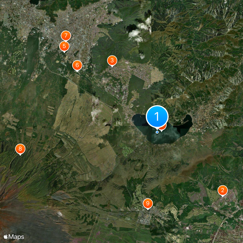 Pięć Jezior Fudżi Mapa