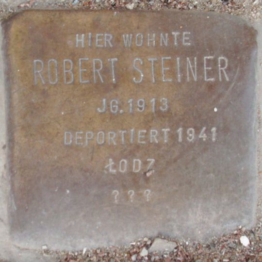 Stolperstein dedicated to Robert Steiner
