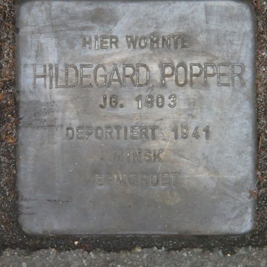 Stolperstein à la mémoire de Hildegard Popper