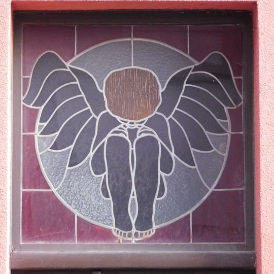 Stained glass in Za návsí street