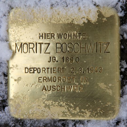 Stolperstein dedicated to Moritz Boschwitz