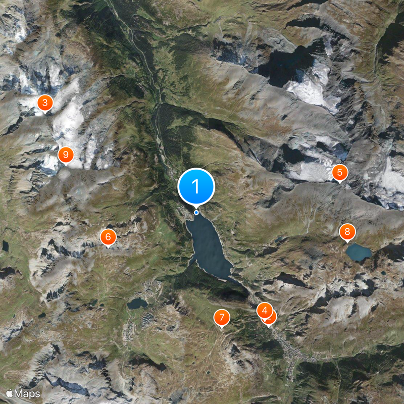 Tignes Dam Mapa