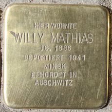 Stolperstein dedicated to Willy Mathias