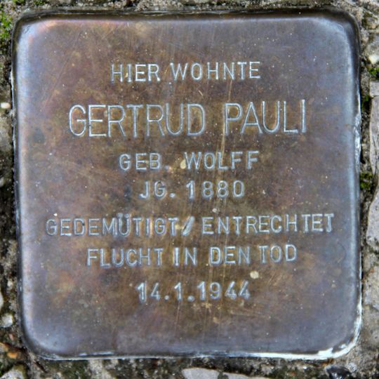 Stolperstein em memória de Gertrud Pauli