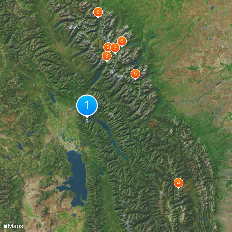 Contea di Flathead Mappa