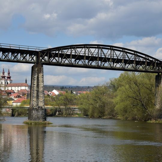 Železniční most přes Ohři v Kadani