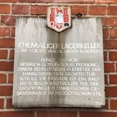Stadttafel Ehemaliger Lagerkeller der Städtischen Lagerbier-Brauerei