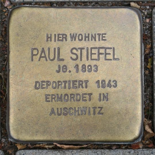 Stolperstein dedicated to Paul Stiefel