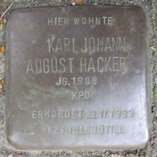 Stolperstein en memoria de Karl Johann August Hacker