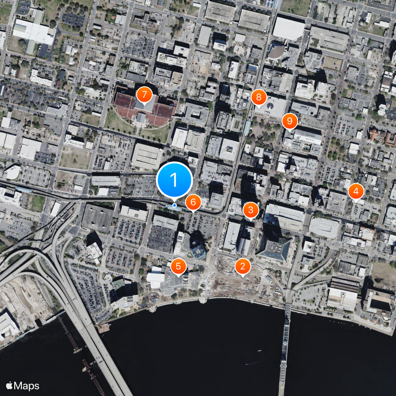 Jacksonville Skyway Map