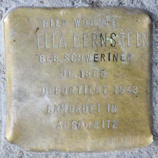 Stolperstein dedicated to Ella Bernstein