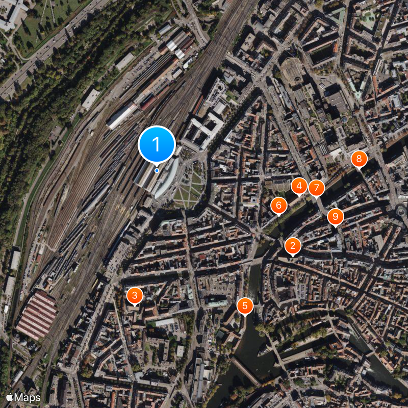 Stazione di Strasburgo Città Mappa