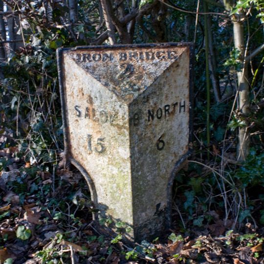 Milepost, Ironbridge Road; Broseley; 80m S Forester's Arms