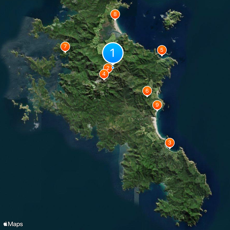 Great-Barrier-Insel Karte