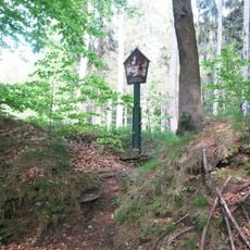 Leinertův obrázek u rozcestí silnice do Horní Světlé