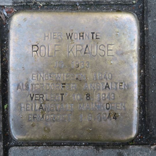 Stolperstein dedicated to Rolf Krause
