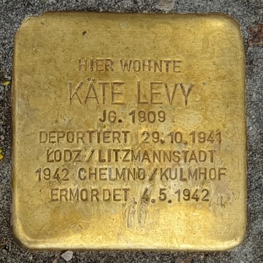 Stolperstein dedicated to Käte Levy
