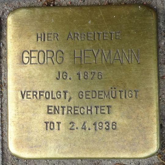 Stolperstein en memoria de Georg Heymann
