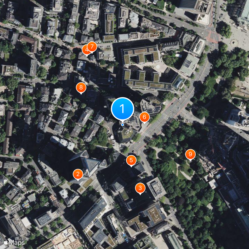 Deutsche Bank Twin Towers Map