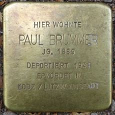 Stolperstein dedicated to Paul Brummer
