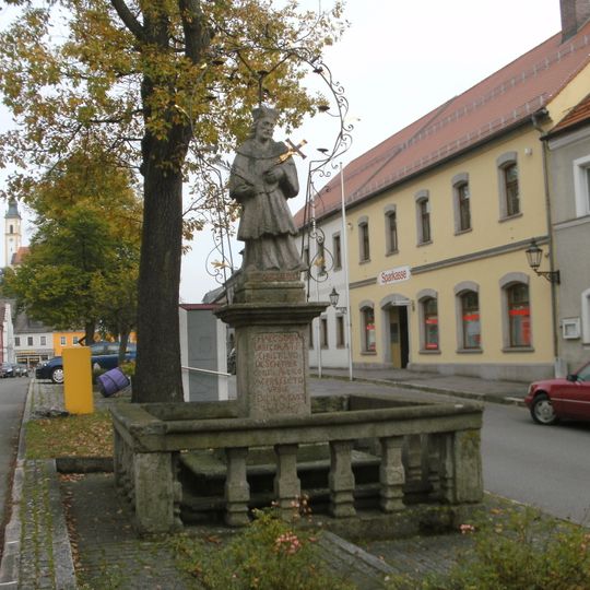 St. Nepomukstatue in Pleystein auf dem Marktplatz