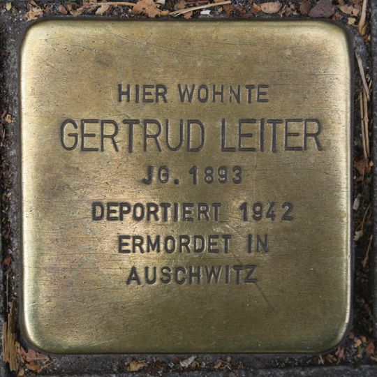 Stolperstein dedicated to Gertrud Leiter