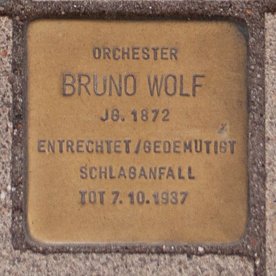 Stolperstein en memoria de Bruno Wolf