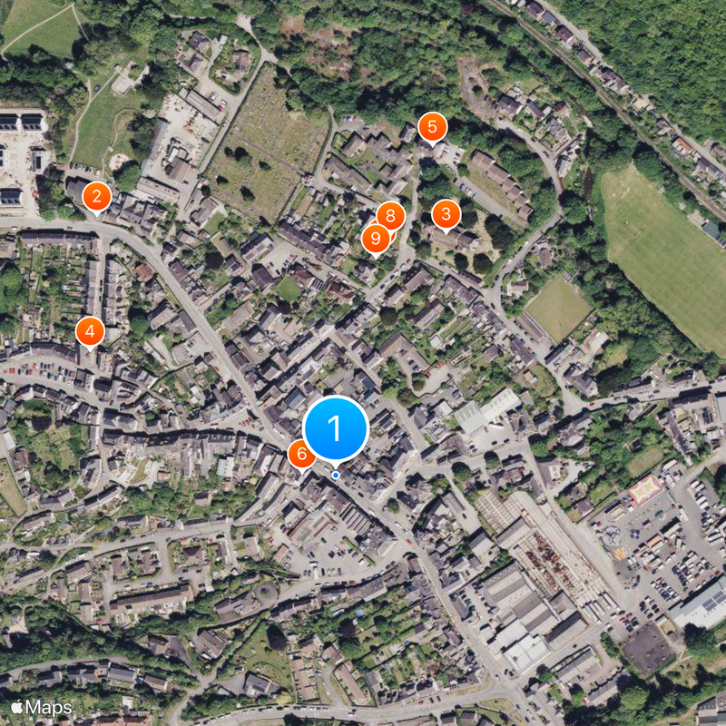 Muralla de Offa Mapa