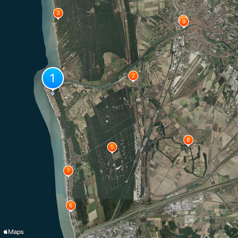 Marina di Pisa Map
