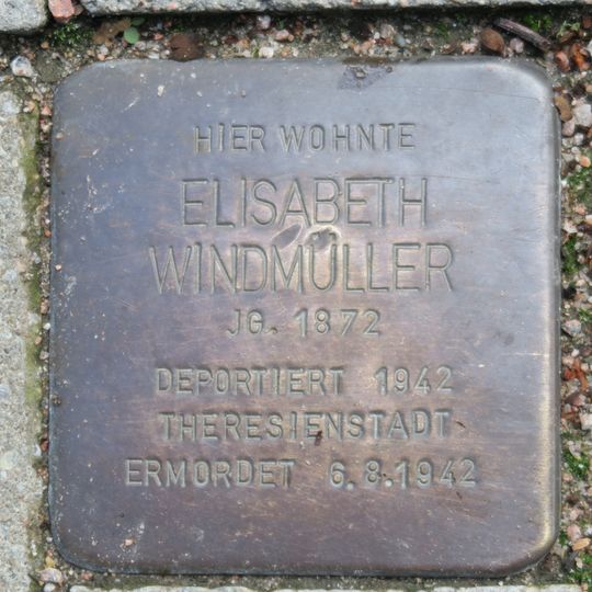 Stolperstein dedicated to Elisabeth Windmüller