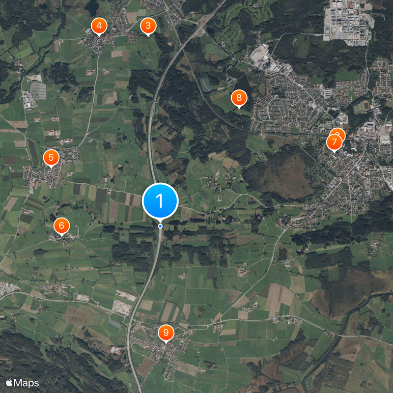 Bundesautobahn 98 Mappa