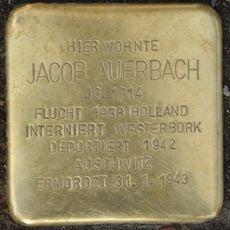 Stolperstein dedicated to Jacob Auerbach