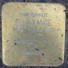 Stolperstein dedicated to Ella Lange