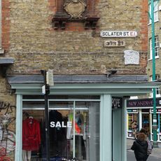Number 125 With Attached Street Name Plaque To Sclater Street  Street Name Plaque Attached To Number 125 Brick Lane